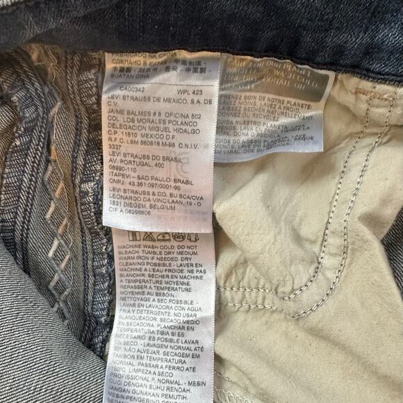 Levi's Mid-Rise Southwest Aztec Embroidered Tuxedo Stripe Skinny Jeans Sz 29 - Picture 14 of 16